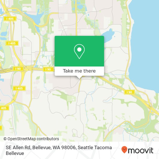 SE Allen Rd, Bellevue, WA 98006 map