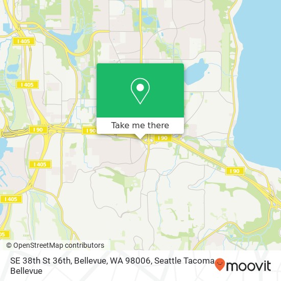 SE 38th St 36th, Bellevue, WA 98006 map
