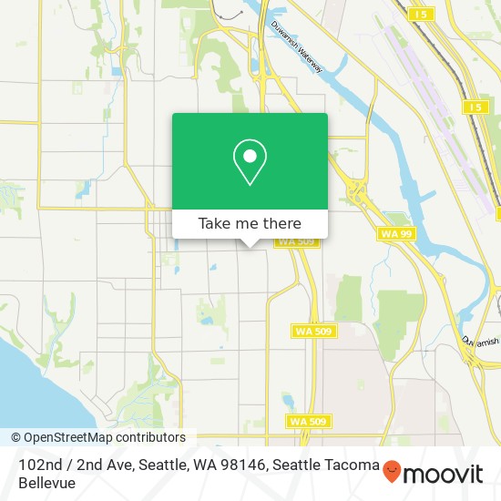 Mapa de 102nd / 2nd Ave, Seattle, WA 98146