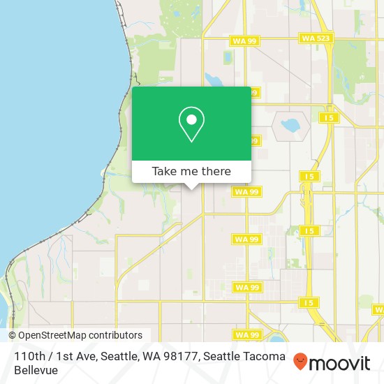 Mapa de 110th / 1st Ave, Seattle, WA 98177