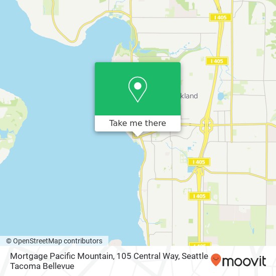 Mortgage Pacific Mountain, 105 Central Way map