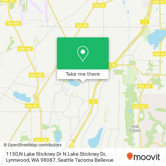 Mapa de 1150,N Lake Stickney Dr N Lake Stickney Dr, Lynnwood, WA 98087