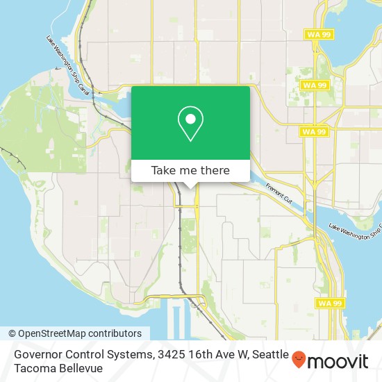 Mapa de Governor Control Systems, 3425 16th Ave W