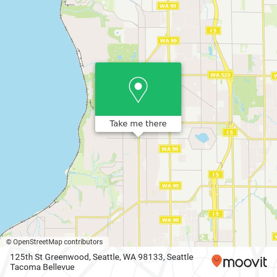 Mapa de 125th St Greenwood, Seattle, WA 98133