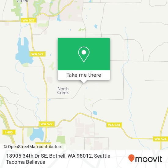 Mapa de 18905 34th Dr SE, Bothell, WA 98012