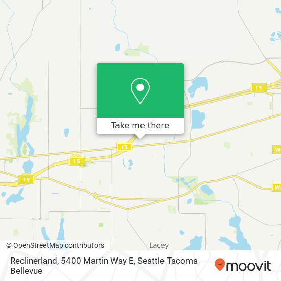 Mapa de Reclinerland, 5400 Martin Way E