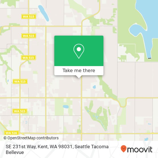 Mapa de SE 231st Way, Kent, WA 98031