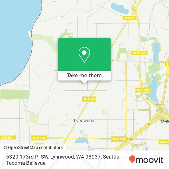 Mapa de 5320 173rd Pl SW, Lynnwood, WA 98037