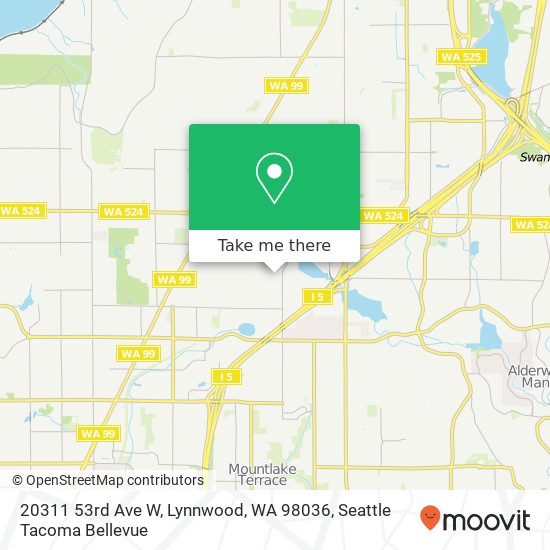 Mapa de 20311 53rd Ave W, Lynnwood, WA 98036