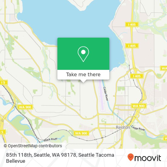 Mapa de 85th 118th, Seattle, WA 98178