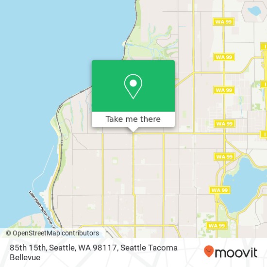 Mapa de 85th 15th, Seattle, WA 98117