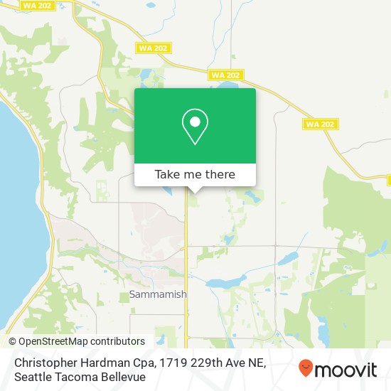 Mapa de Christopher Hardman Cpa, 1719 229th Ave NE