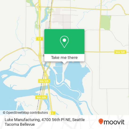 Mapa de Luke Manufacturing, 4700 56th Pl NE