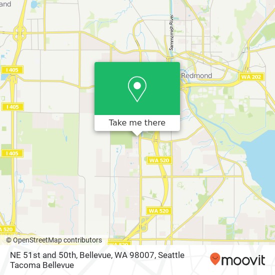 NE 51st and 50th, Bellevue, WA 98007 map