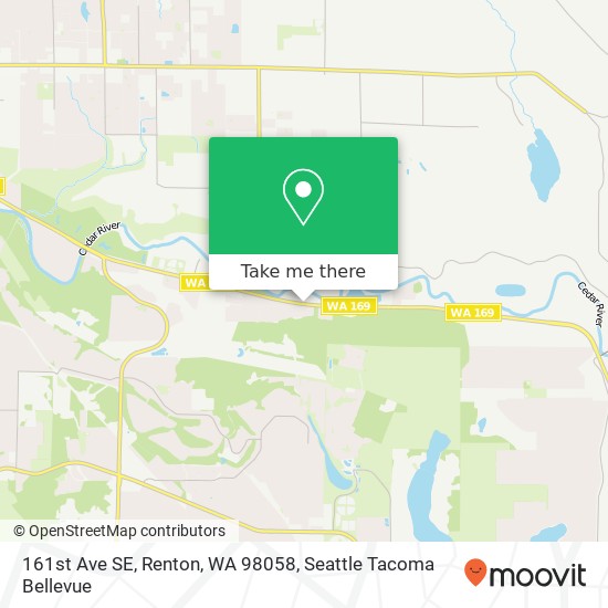 Mapa de 161st Ave SE, Renton, WA 98058