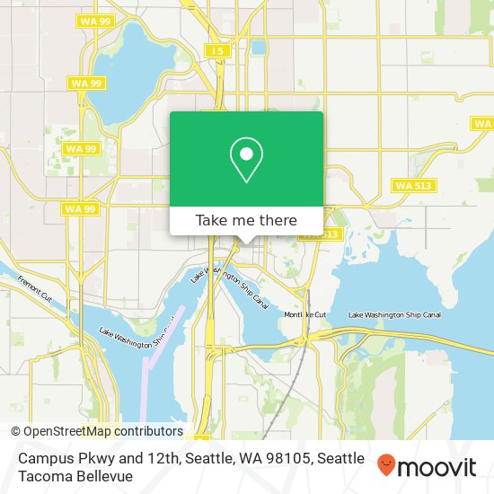 Mapa de Campus Pkwy and 12th, Seattle, WA 98105