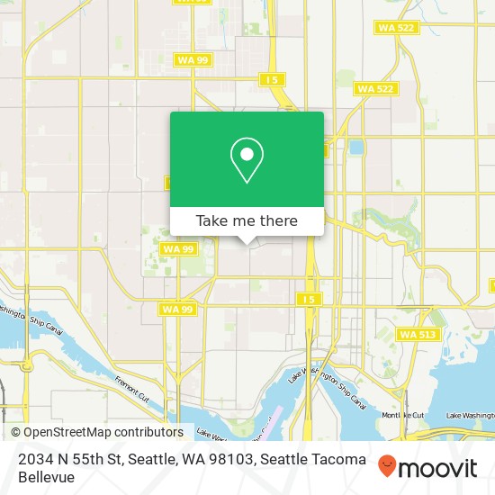 Mapa de 2034 N 55th St, Seattle, WA 98103