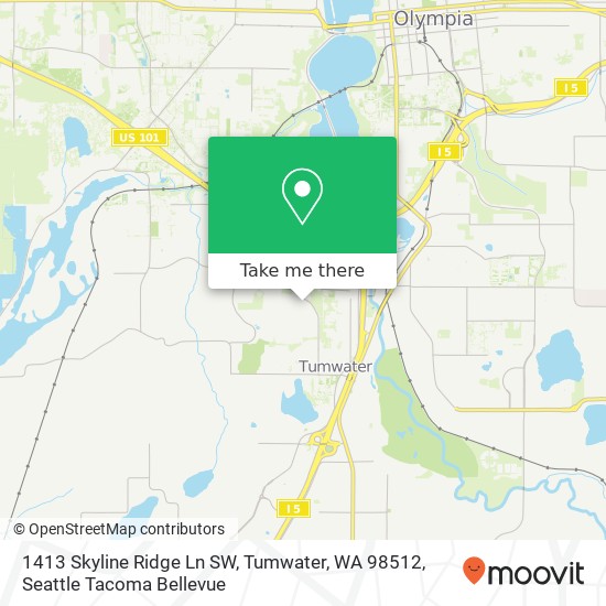 Mapa de 1413 Skyline Ridge Ln SW, Tumwater, WA 98512