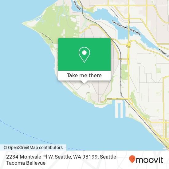 Mapa de 2234 Montvale Pl W, Seattle, WA 98199