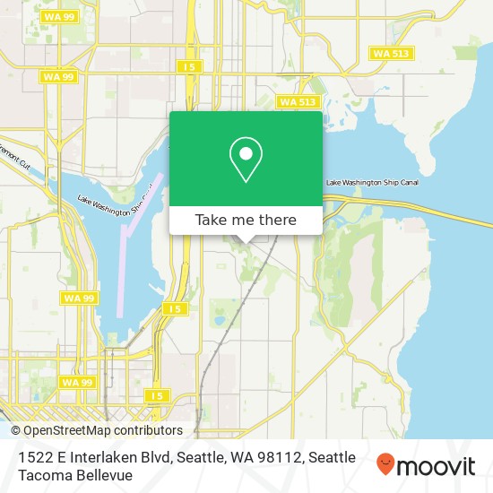 1522 E Interlaken Blvd, Seattle, WA 98112 map