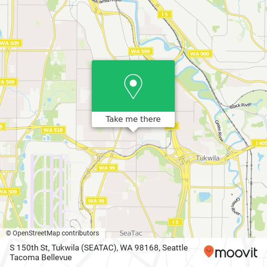 Mapa de S 150th St, Tukwila (SEATAC), WA 98168