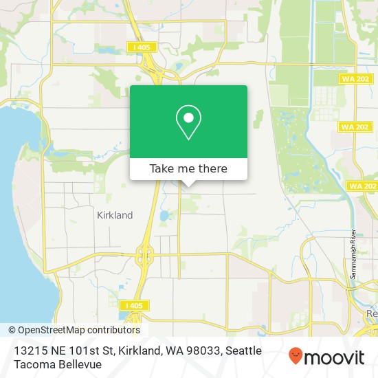 Mapa de 13215 NE 101st St, Kirkland, WA 98033