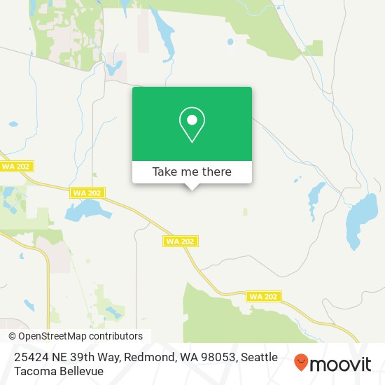 Mapa de 25424 NE 39th Way, Redmond, WA 98053