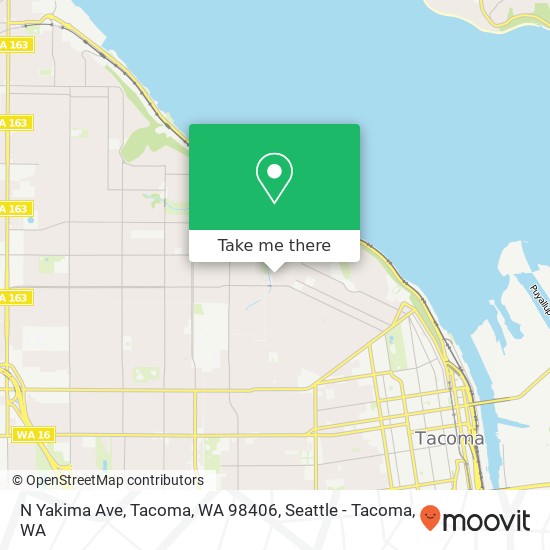 Mapa de N Yakima Ave, Tacoma, WA 98406