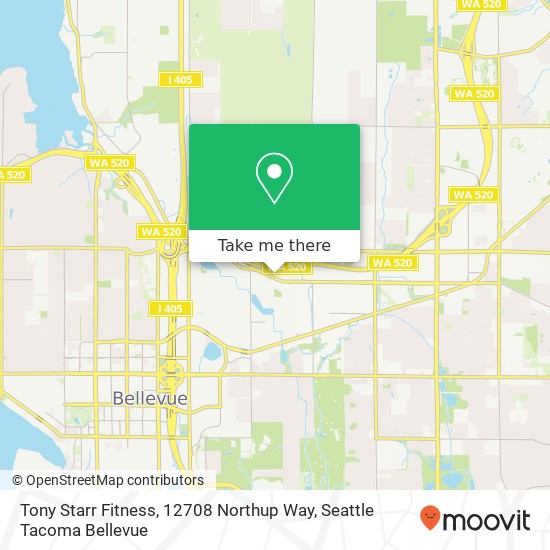 Tony Starr Fitness, 12708 Northup Way map