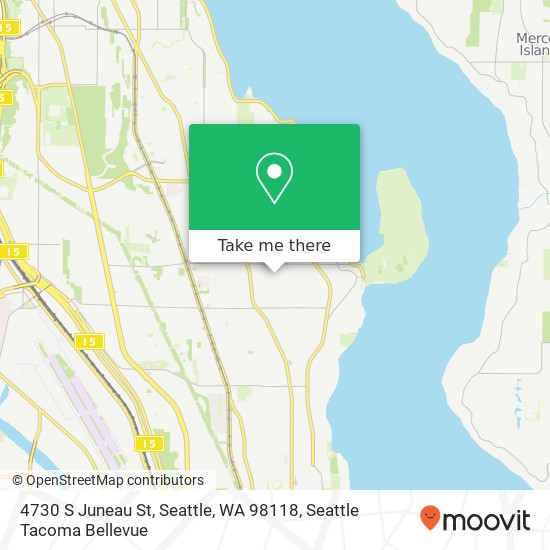 Mapa de 4730 S Juneau St, Seattle, WA 98118