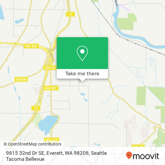 Mapa de 9815 32nd Dr SE, Everett, WA 98208