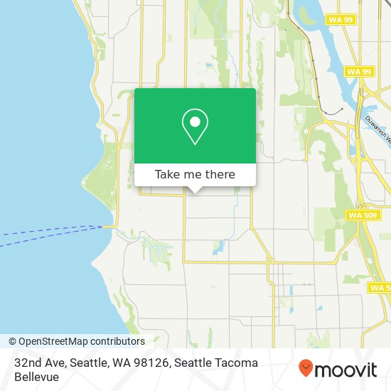 Mapa de 32nd Ave, Seattle, WA 98126
