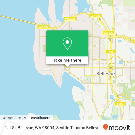 Mapa de 1st St, Bellevue, WA 98004