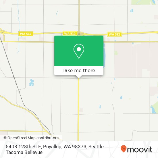 Mapa de 5408 128th St E, Puyallup, WA 98373