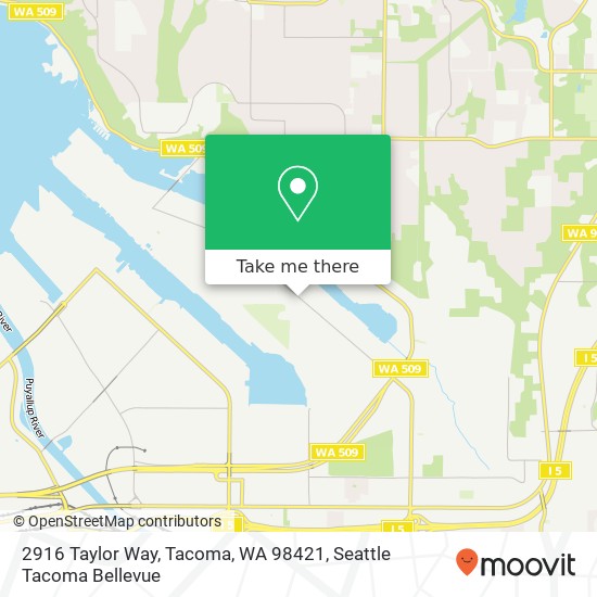 2916 Taylor Way, Tacoma, WA 98421 map