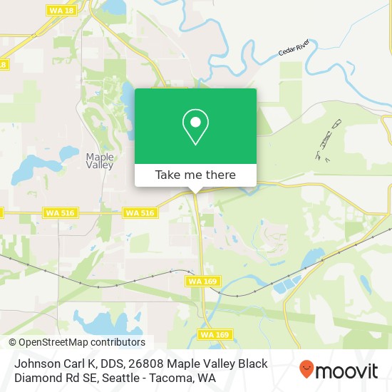Johnson Carl K, DDS, 26808 Maple Valley Black Diamond Rd SE map
