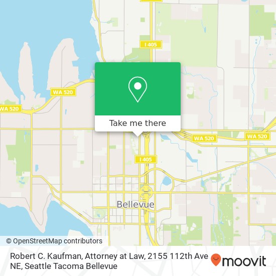 Mapa de Robert C. Kaufman, Attorney at Law, 2155 112th Ave NE