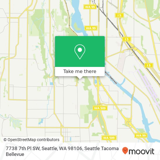 Mapa de 7738 7th Pl SW, Seattle, WA 98106