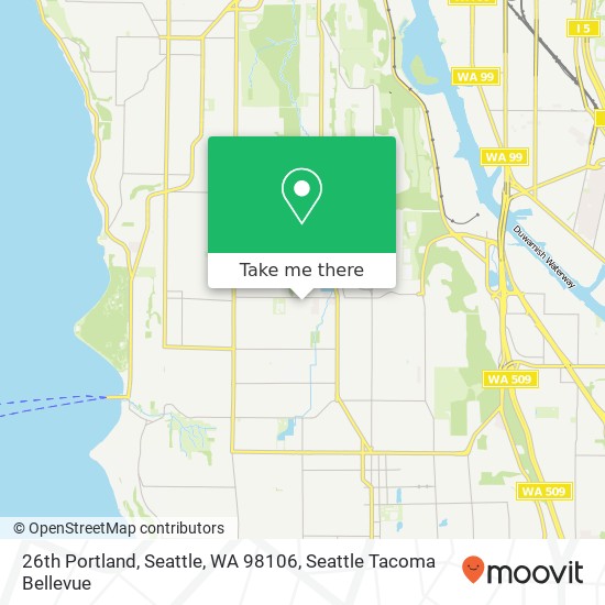 Mapa de 26th Portland, Seattle, WA 98106