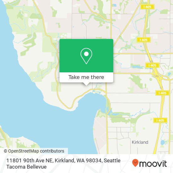 Mapa de 11801 90th Ave NE, Kirkland, WA 98034