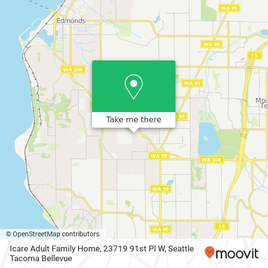 Icare Adult Family Home, 23719 91st Pl W map