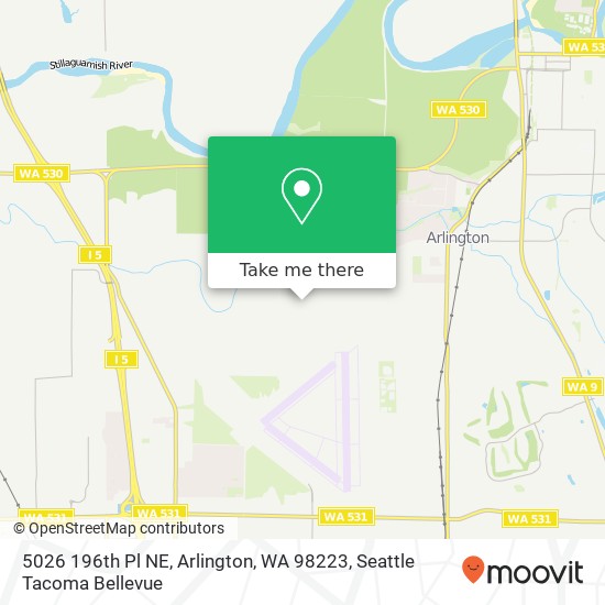 Mapa de 5026 196th Pl NE, Arlington, WA 98223