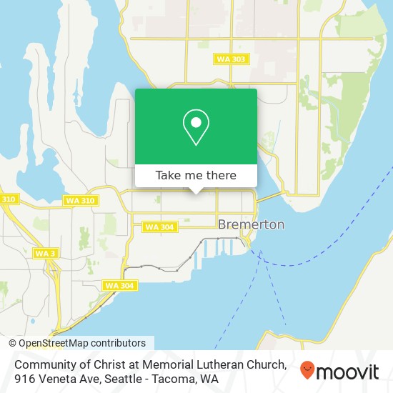 Community of Christ at Memorial Lutheran Church, 916 Veneta Ave map