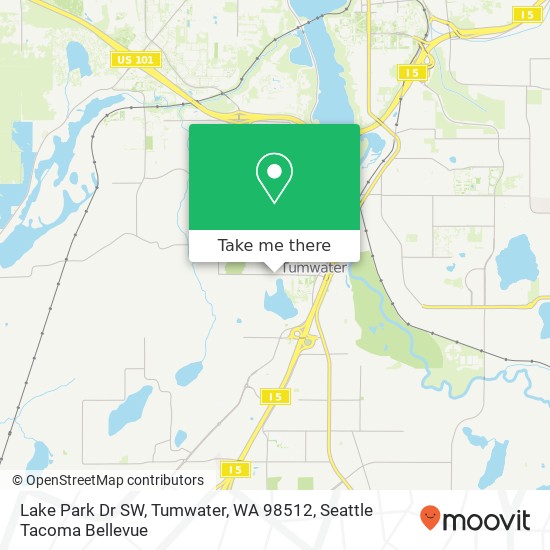 Mapa de Lake Park Dr SW, Tumwater, WA 98512