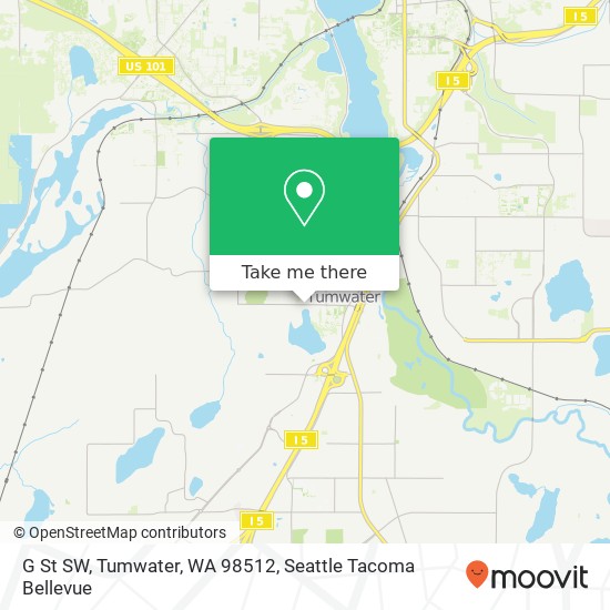 G St SW, Tumwater, WA 98512 map