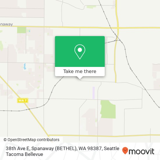 38th Ave E, Spanaway (BETHEL), WA 98387 map