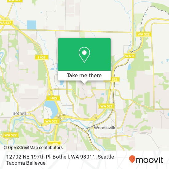 Mapa de 12702 NE 197th Pl, Bothell, WA 98011