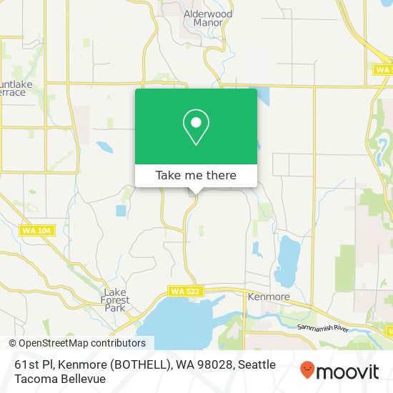 Mapa de 61st Pl, Kenmore (BOTHELL), WA 98028