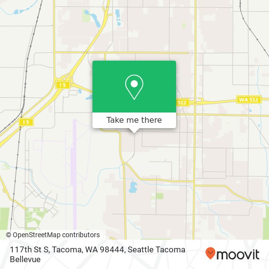 Mapa de 117th St S, Tacoma, WA 98444