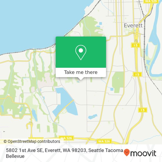 Mapa de 5802 1st Ave SE, Everett, WA 98203